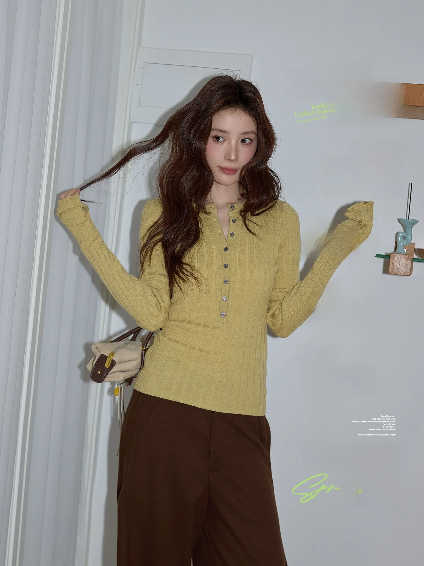 Chaocha Home Yellow Knitted Base Layer Casual Slim Fit Women's Top Spring 2026 High Quali Faionable Commute Wear
Chaocha Home Yellow Knitted Base Layer Casual Slim Fit Women's Top Spring 2026 High Quali Faionable Commute Wear