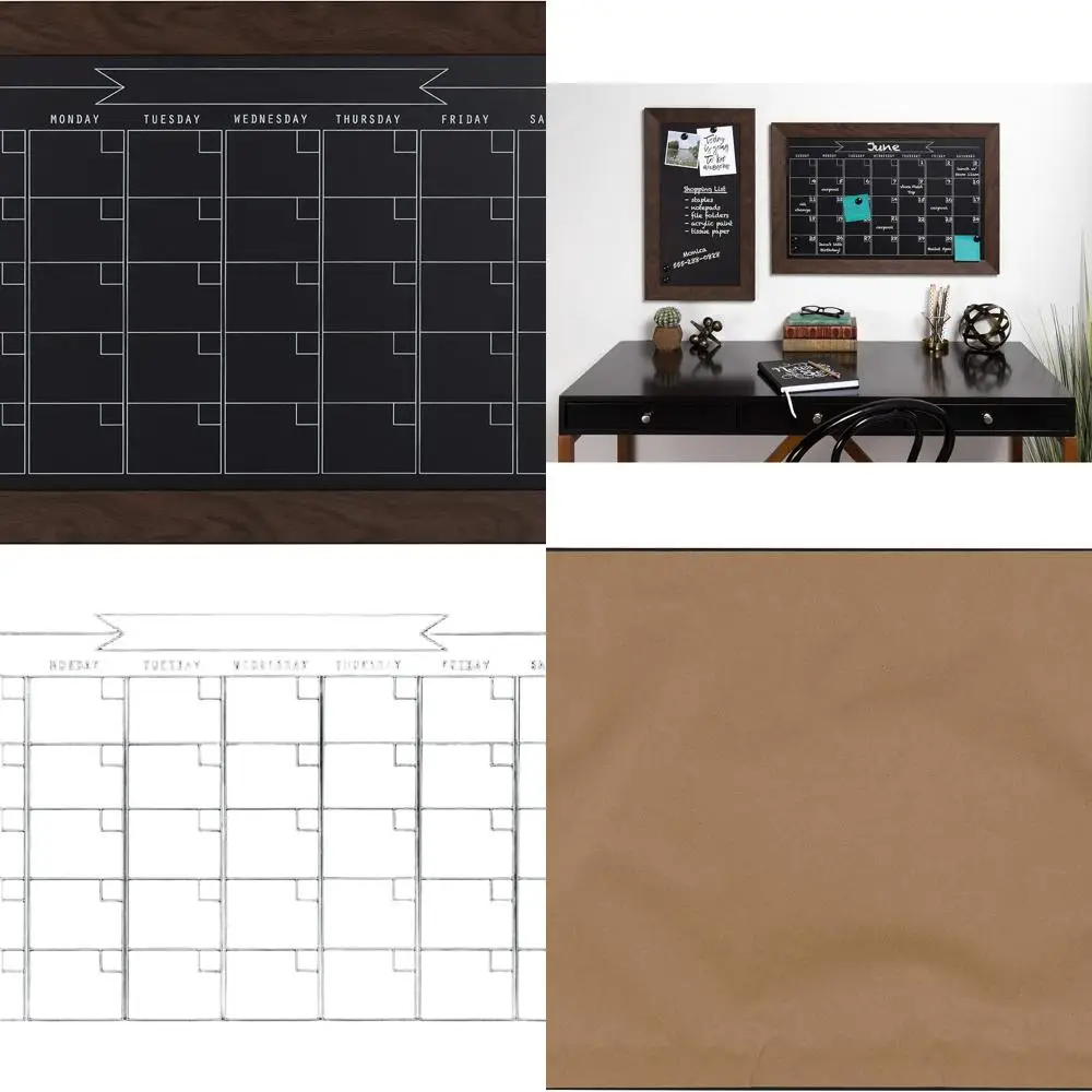 18x27 Walnut Brown Beatrice Magnetic Chalkboard Monthly Planner
18x27 Walnut Brown Beatrice Magnetic Chalkboard Monthly Planner