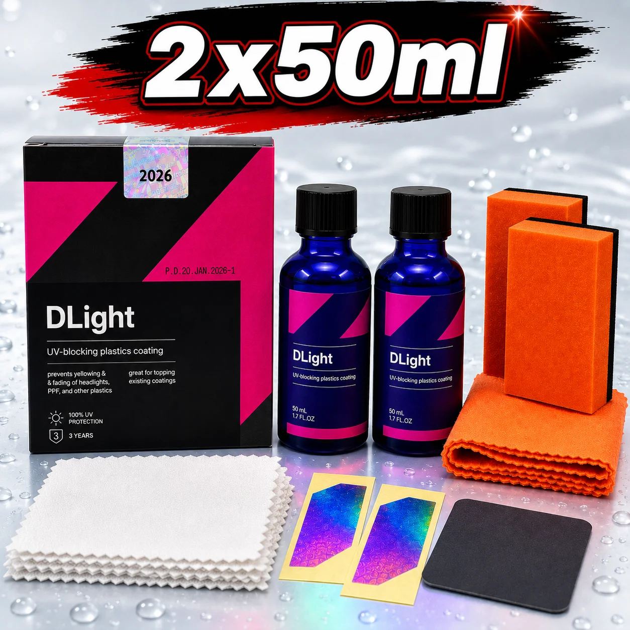 CAR CQUARTZ DLight UV Ceramic Coating For PPF, Headlights, Plastics & Paint Maintains Gloss Ensures Surfaces Stay Vibrant
CAR CQUARTZ DLight UV Ceramic Coating For PPF, Headlights, Plastics & Paint Maintains Gloss Ensures Surfaces Stay Vibrant