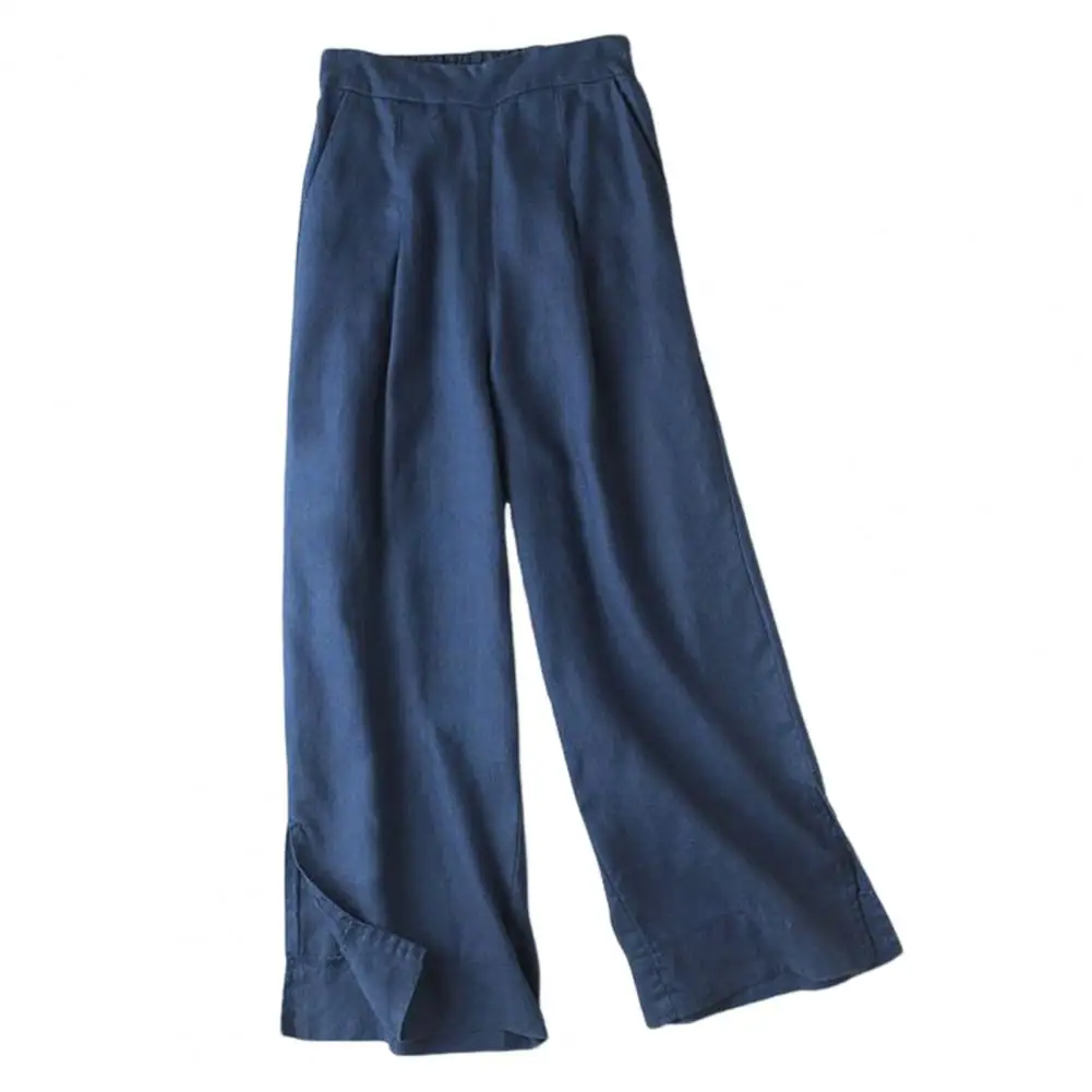Women Wide-leg Pants Loose Fit Trousers Stylish Women's Wide-leg Pants with Elastic Waist Pockets for Casual Streetwear
Women Wide-leg Pants Loose Fit Trousers Stylish Women's Wide-leg Pants with Elastic Waist Pockets for Casual Streetwear