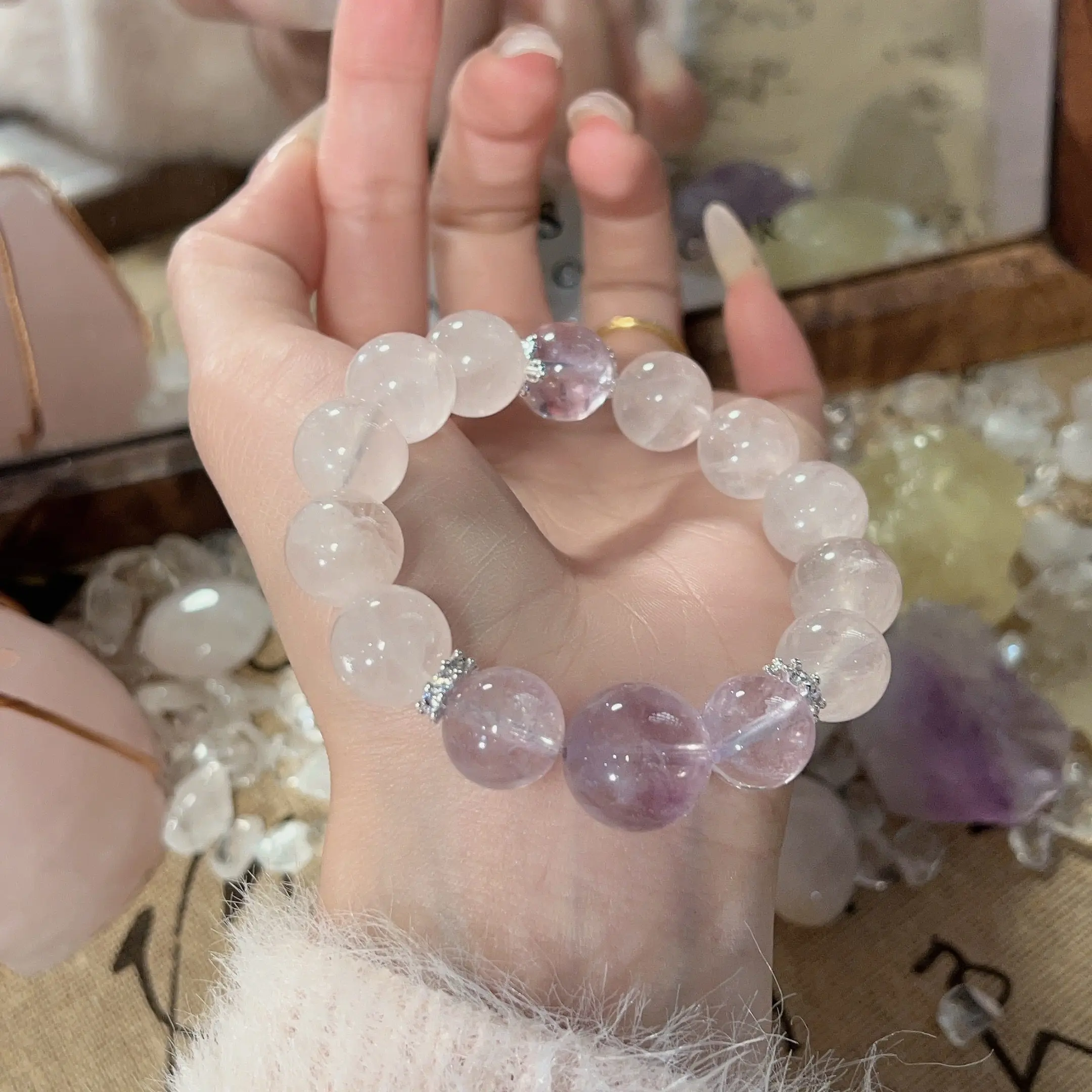 Original Design Peach Blossom Ice-Type Amethyst Bracelet, Natural Pink Crystal Large Beads, High-End Gift for Women
Original Design Peach Blossom Ice-Type Amethyst Bracelet, Natural Pink Crystal Large Beads, High-End Gift for Women