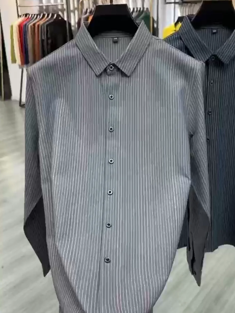 High Quali Striped irt Faionable Busin Sle Versatile Haome Personali Premium Feel Autumn New Arrival 2702
High Quali Striped irt Faionable Busin Sle Versatile Haome Personali Premium Feel Autumn New Arrival 2702