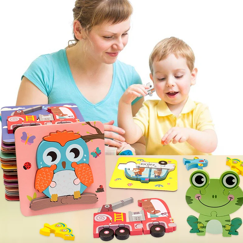 Baby Kids Wooden Puzzle Cartoon Animal Traffic Jigsaw Wood 3D Puzzles Educational Children's Toys
Baby Kids Wooden Puzzle Cartoon Animal Traffic Jigsaw Wood 3D Puzzles Educational Children's Toys