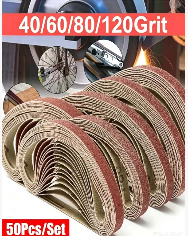 50pcs/Set Sanding Belts Abrasive Bands For 10x330mm Sanders File Sanders Belt Sander Abrasive Tools Wood Soft Metal Polishing
50pcs/Set Sanding Belts Abrasive Bands For 10x330mm Sanders File Sanders Belt Sander Abrasive Tools Wood Soft Metal Polishing