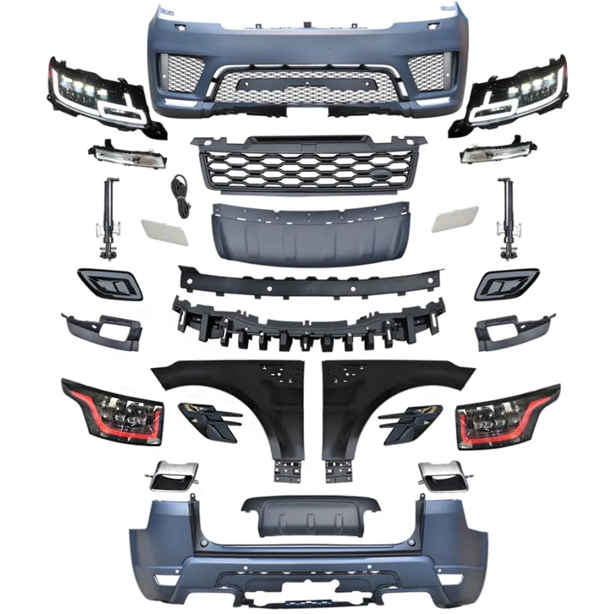 Для Land Rover Range Rover sport L494 2014-2017, изменение на комплект кузова в стиле 2020 с фарой.
Для Land Rover Range Rover sport L494 2014-2017, изменение на комплект кузова в стиле 2020 с фарой.