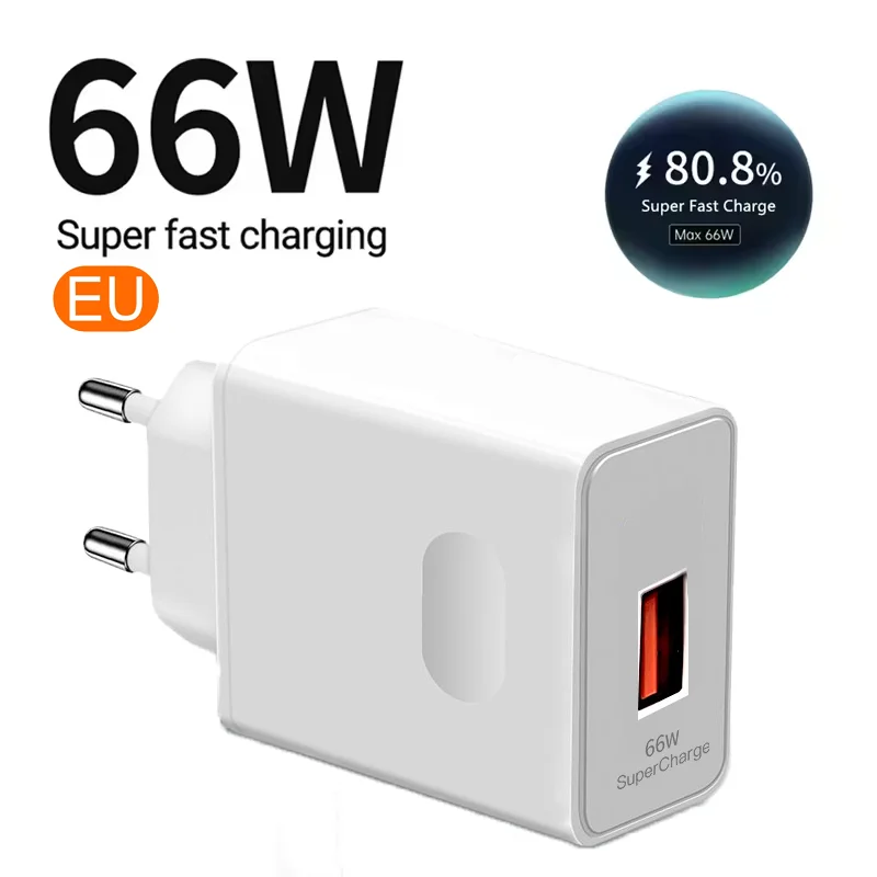 66W Quick Charge 3.0 USB Charger Super Fast Charging Phone Charger Adapter EU/US Wall Charger for Huawei Mate 40 50 60 P50 P60
66W Quick Charge 3.0 USB Charger Super Fast Charging Phone Charger Adapter EU/US Wall Charger for Huawei Mate 40 50 60 P50 P60