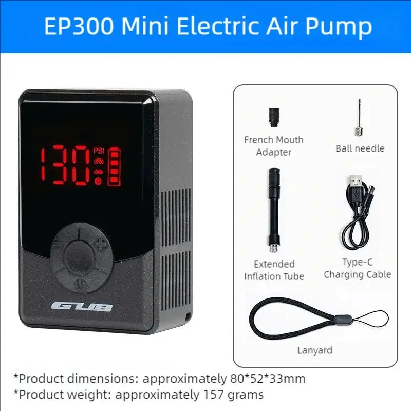 GUB Bike Pump LED Digital Display Portable Mini Electric Air Pump Tire Inflator Motorcycle MTB Road Cycling Accessories
GUB Bike Pump LED Digital Display Portable Mini Electric Air Pump Tire Inflator Motorcycle MTB Road Cycling Accessories
