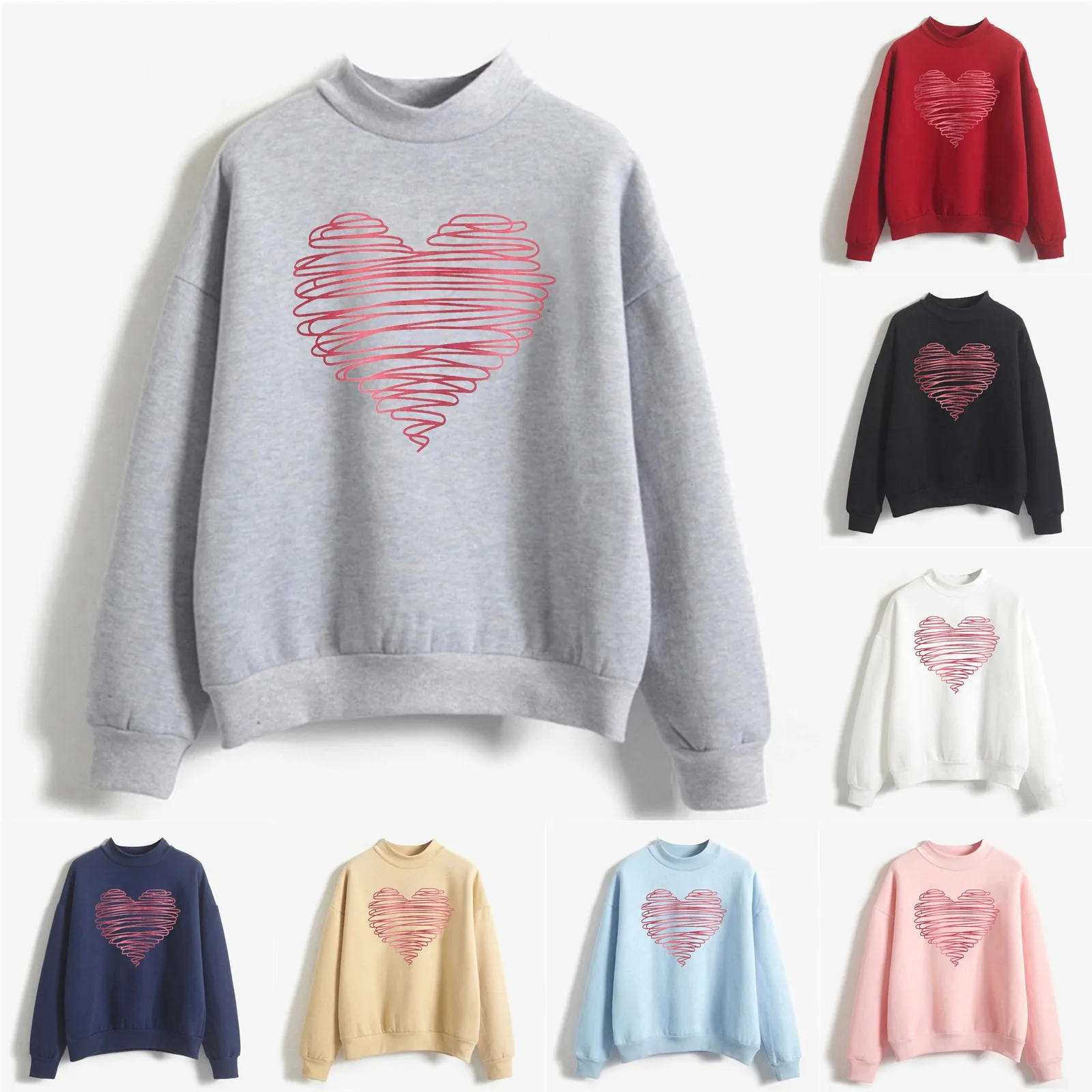 Women's Round Neck Hoodless Sweater Love Printed Valentine's Day Hoodies Cute Sweatshirts for Women Jogging Suits Women Petite
Women's Round Neck Hoodless Sweater Love Printed Valentine's Day Hoodies Cute Sweatshirts for Women Jogging Suits Women Petite