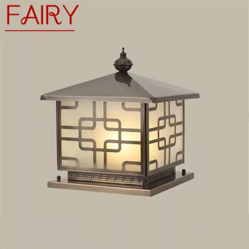 FAIRY Outdoor Electricity Post Lamp Vintage Creative Chinese Brass Pillar Light LED Waterproof IP65 for Home Villa Courtyard
FAIRY Outdoor Electricity Post Lamp Vintage Creative Chinese Brass Pillar Light LED Waterproof IP65 for Home Villa Courtyard