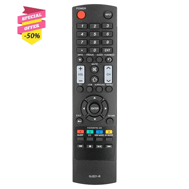 GJ221-R Remote Control for Sharp TV LC55LE643U LC-55LE643U LC65LE643U LC-65LE643U Replacement Controller
GJ221-R Remote Control for Sharp TV LC55LE643U LC-55LE643U LC65LE643U LC-65LE643U Replacement Controller