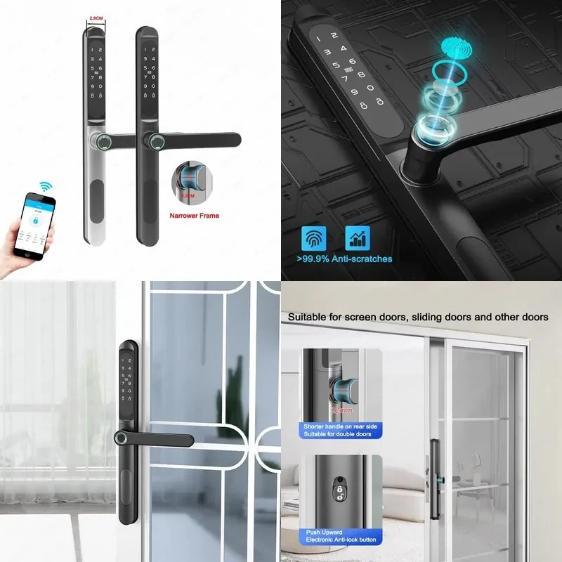 ZHDCOOKEY Fingerprint Biometric Slim Waterproof Smart Door Aluminum RFID Card Password TTLock Electronic Sliding Door
ZHDCOOKEY Fingerprint Biometric Slim Waterproof Smart Door Aluminum RFID Card Password TTLock Electronic Sliding Door