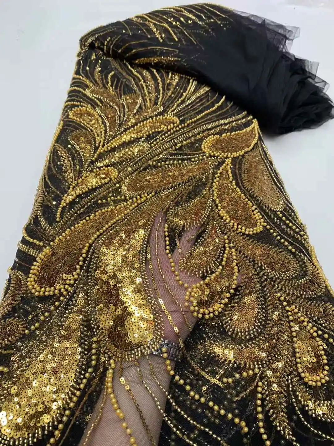 2025 African Sequins Lace Fabric 5 Yards High Quality French Beaded Nigerian Groom Lace Fabric For Sewing Dress Wedding Party
2025 African Sequins Lace Fabric 5 Yards High Quality French Beaded Nigerian Groom Lace Fabric For Sewing Dress Wedding Party
