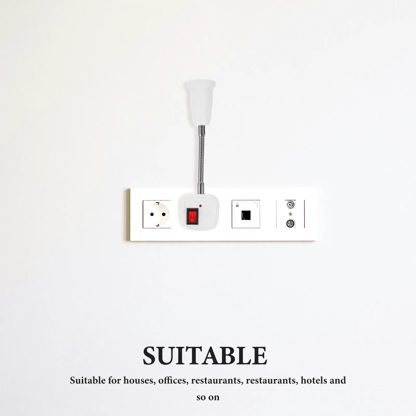 Flexible Gooseneck E27 Socket Adapter with on Off Switch Light Bulb Extender for Home Office Exhibition Hotel Lighting E27 Lamp
Flexible Gooseneck E27 Socket Adapter with on Off Switch Light Bulb Extender for Home Office Exhibition Hotel Lighting E27 Lamp