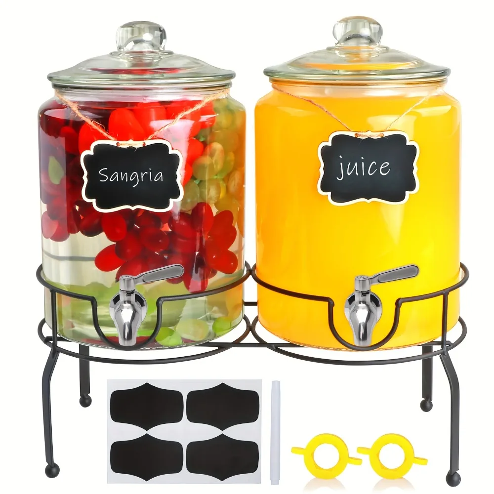 Set Of 2-1.5 Gallon Beverage Dispenser Machine For Parties, Beverage Dispenser With Stand And Spigot Solid Stainless Steel
Set Of 2-1.5 Gallon Beverage Dispenser Machine For Parties, Beverage Dispenser With Stand And Spigot Solid Stainless Steel