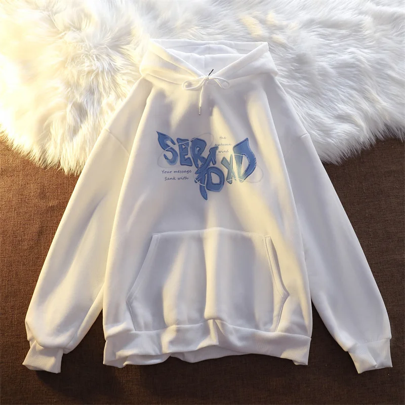 Women's Autumn Winter Loose Letter Printing Hooded Sweatshirts Women Street Hiphop Lazy Plush Thickened Pullover Hoodies
Women's Autumn Winter Loose Letter Printing Hooded Sweatshirts Women Street Hiphop Lazy Plush Thickened Pullover Hoodies