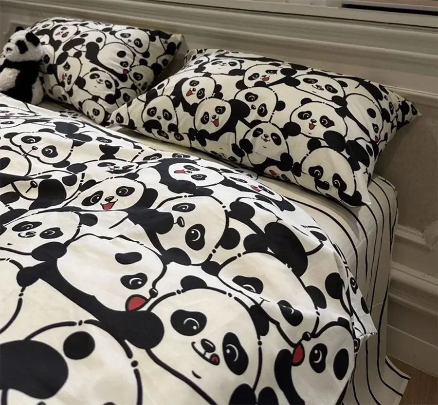 Fashion cute cartoon panda bedding set child teen,twin full queen lovely cotton home textile bed sheet pillow case quilt cover
Fashion cute cartoon panda bedding set child teen,twin full queen lovely cotton home textile bed sheet pillow case quilt cover