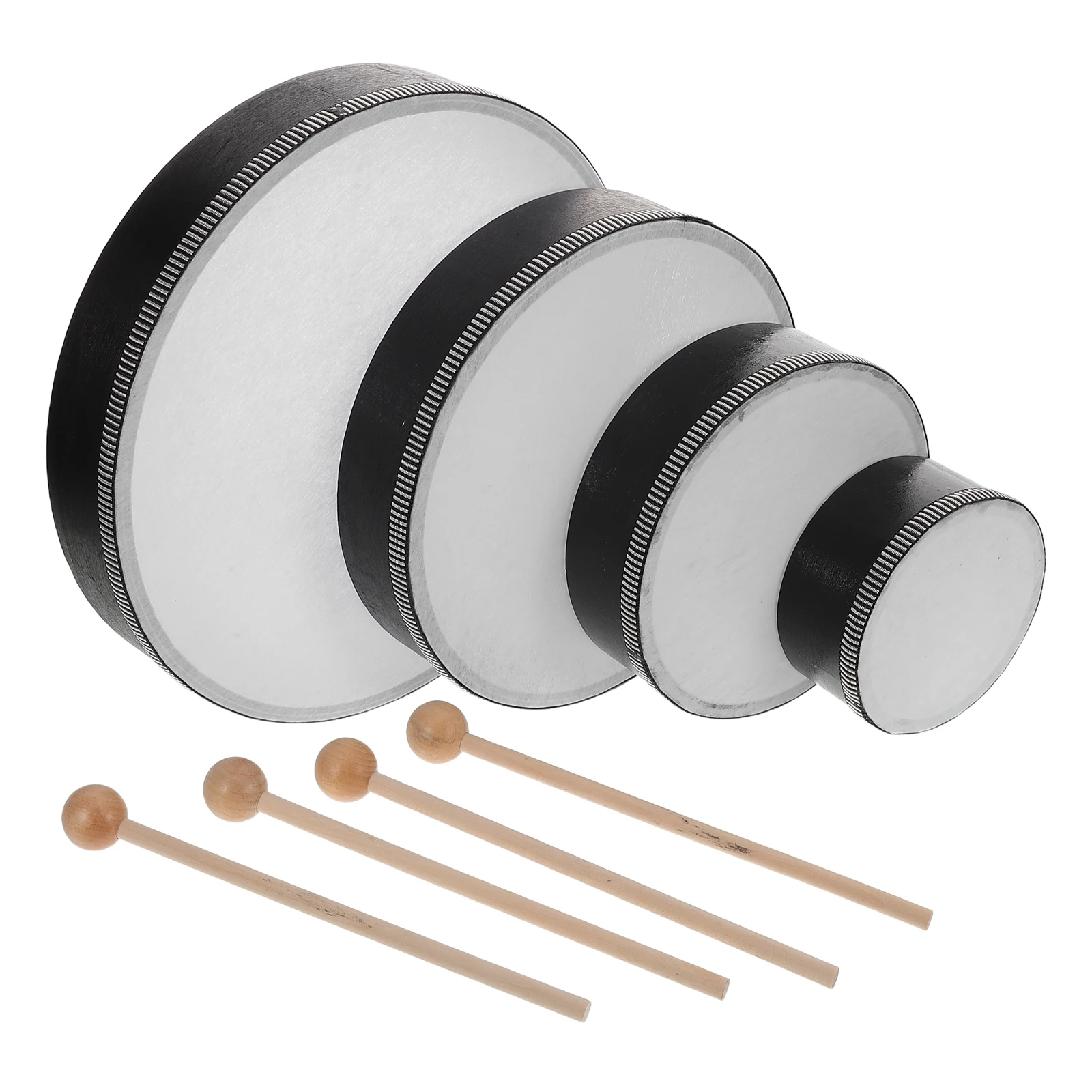 4 Sizes Hand Drum Set Kids Wooden Percussion Instruments 4inch 6inch 8inch 10inch Black Natural Mallet Sticks Mini Drumsticks
4 Sizes Hand Drum Set Kids Wooden Percussion Instruments 4inch 6inch 8inch 10inch Black Natural Mallet Sticks Mini Drumsticks
