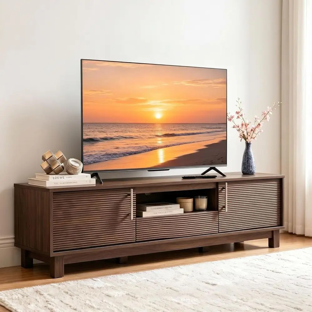 58-65 Inch TV Stand, Walnut Entertainment Center with Storage Cabinets for Living Room & Bedroom
58-65 Inch TV Stand, Walnut Entertainment Center with Storage Cabinets for Living Room & Bedroom