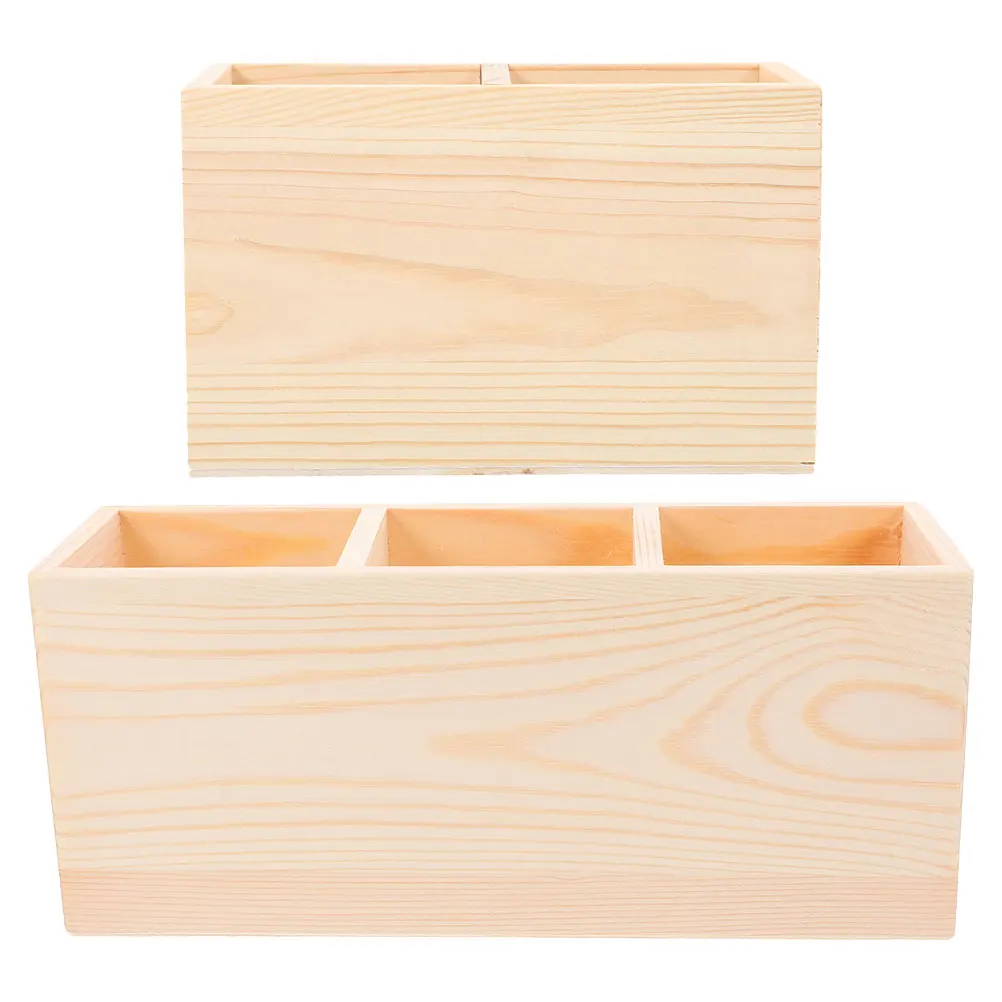 2 Pcs Wooden Storage Box Multi Compartment Desk Organizer Natural Pine Marker Pen Holder Calligraphy Brush Pencil Pot
2 Pcs Wooden Storage Box Multi Compartment Desk Organizer Natural Pine Marker Pen Holder Calligraphy Brush Pencil Pot