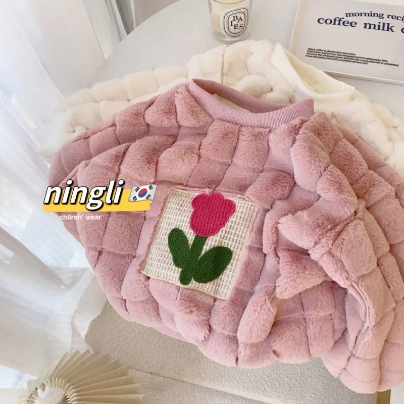 Girls' Sweater New Autumn and Winter Western Style Little Girl Plush Thickened Warm and Loose Children's Furry Clothes
Girls' Sweater New Autumn and Winter Western Style Little Girl Plush Thickened Warm and Loose Children's Furry Clothes