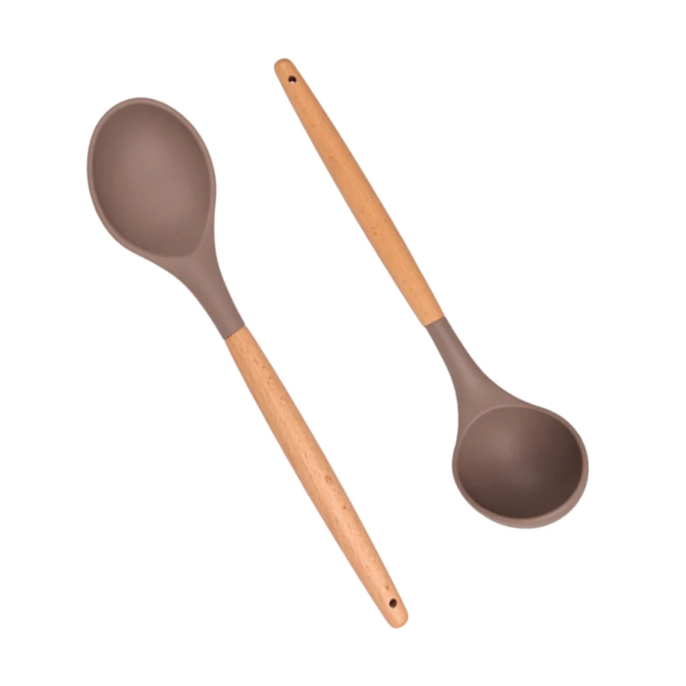 2Pcs Silicone Kitchenware Set Cooking Tools Bamboo Handle Non-stick Easy Clean Utensils Food Grade Material
2Pcs Silicone Kitchenware Set Cooking Tools Bamboo Handle Non-stick Easy Clean Utensils Food Grade Material