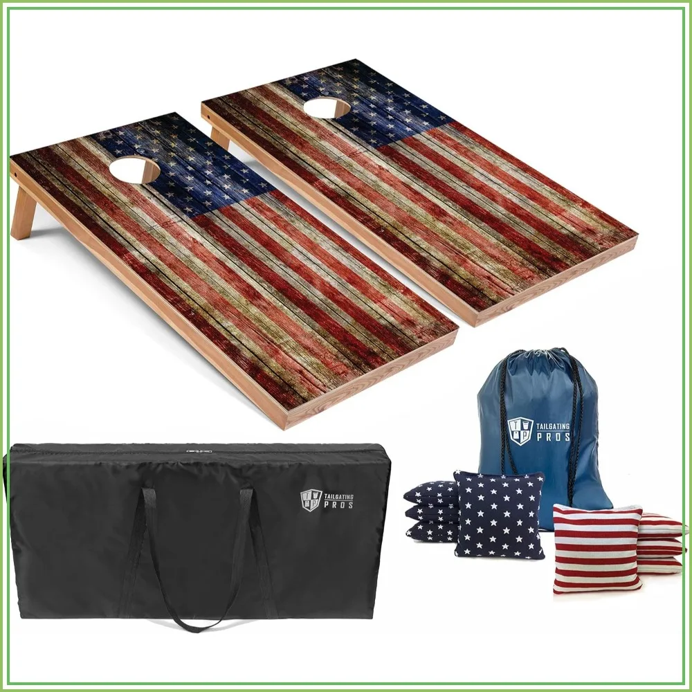 Lightweight Corn Hole Board Set with Bean Bags and Carrying Case - 4'x2' Cornhole Toss for Tailgating
Lightweight Corn Hole Board Set with Bean Bags and Carrying Case - 4'x2' Cornhole Toss for Tailgating