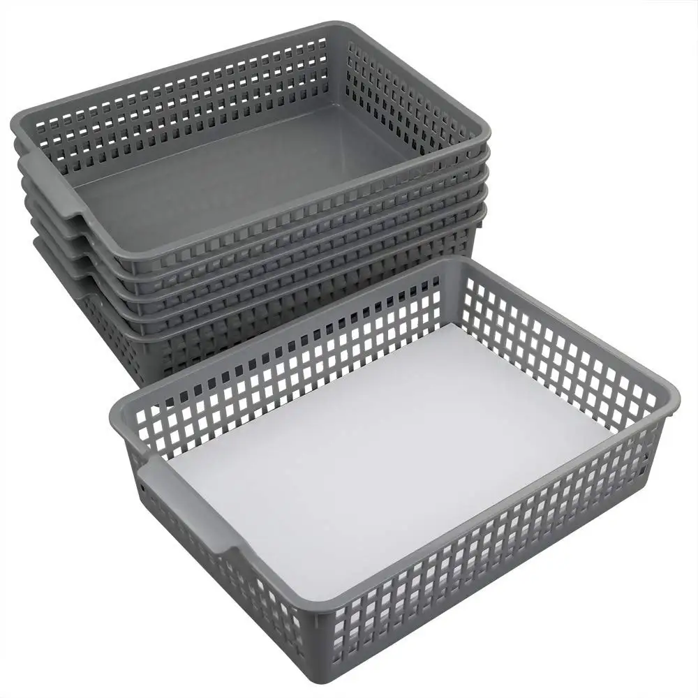 Free Shipping-6 Packs Plastic Storage Basket for Files, Letter, A4 Paper, Grey Office Kitchen Organizer Basket Tray
Free Shipping-6 Packs Plastic Storage Basket for Files, Letter, A4 Paper, Grey Office Kitchen Organizer Basket Tray