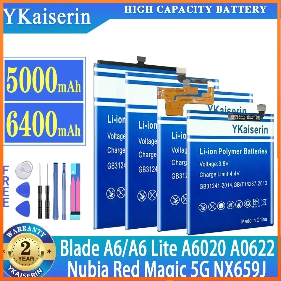 YKaiserin Li3849T44P8h906450 Li3945T44P8h526391 Battery For ZTE Nubia Red Magic 5G NX659J Blade A6 A6020 A6 Lite A6Lite A0622
YKaiserin Li3849T44P8h906450 Li3945T44P8h526391 Battery For ZTE Nubia Red Magic 5G NX659J Blade A6 A6020 A6 Lite A6Lite A0622