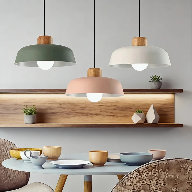 Nordic Wood Aluminum Pendant Lights Modern Hanging Lamps Kitchen Living Room chandelier Lighting E27 LED Loft lampara de techo
Nordic Wood Aluminum Pendant Lights Modern Hanging Lamps Kitchen Living Room chandelier Lighting E27 LED Loft lampara de techo