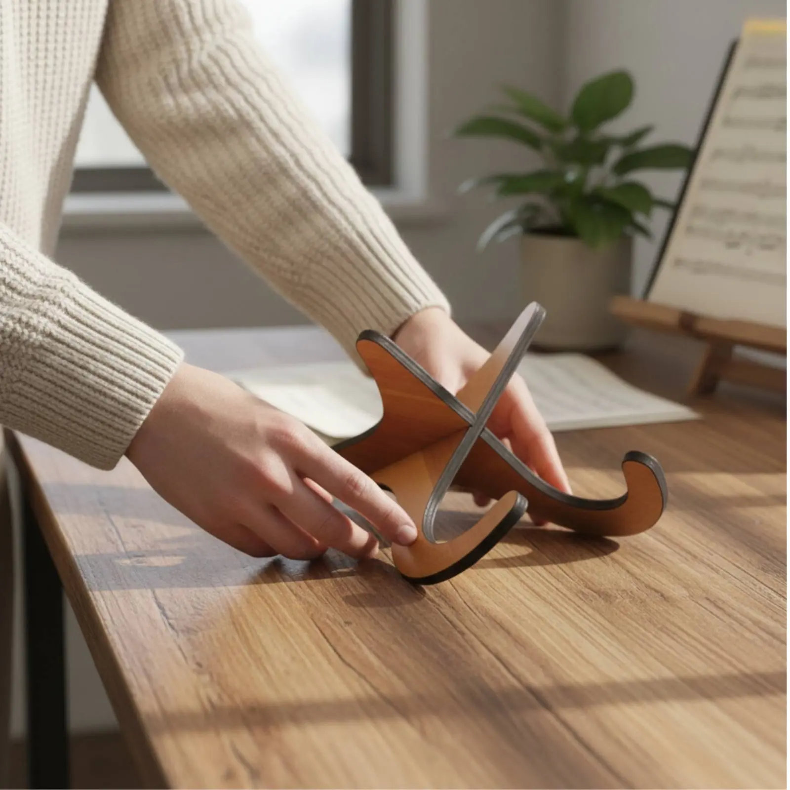 Wooden Guitar Stand Safeguarding Padding Portable Ukulele Stand Intersecting-Frame Instrument Holder Thumb Piano Holder
Wooden Guitar Stand Safeguarding Padding Portable Ukulele Stand Intersecting-Frame Instrument Holder Thumb Piano Holder
