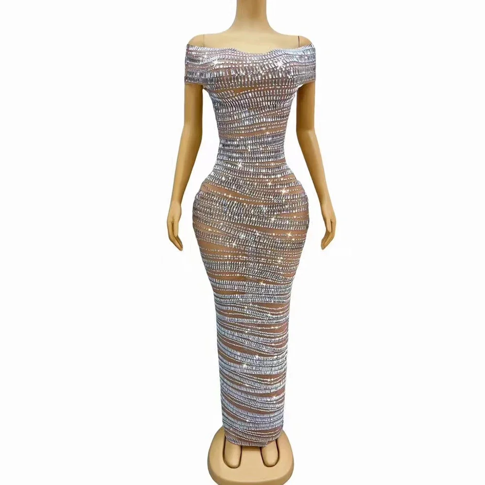 Birthday Dress Rhinestones Women Sexy Stage Off-shoulder See Through Evening Prom Celebrate Birthday Dress Photo Shoot Dress
Birthday Dress Rhinestones Women Sexy Stage Off-shoulder See Through Evening Prom Celebrate Birthday Dress Photo Shoot Dress