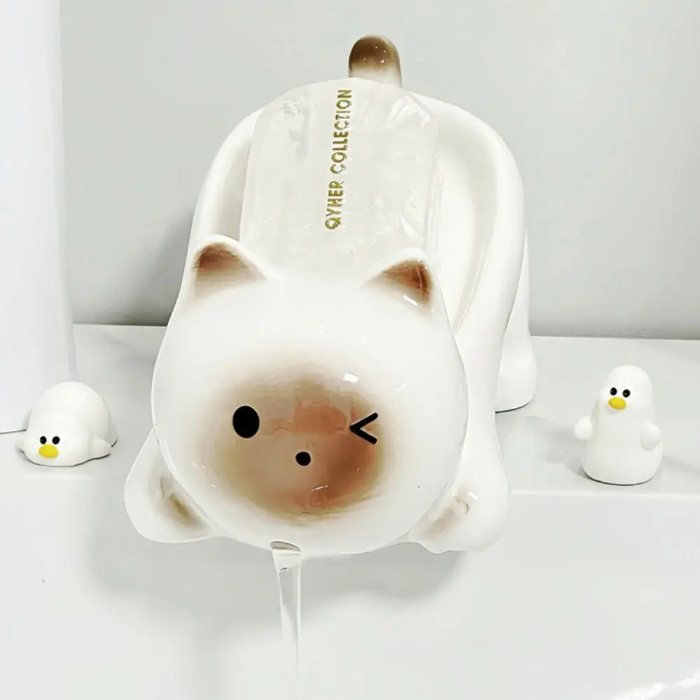 Bathroom Accessories Ceramic Cat Soap Box Cartoon Cute Soap Holder Multi-Purpose Household Soap Dish Drainage Rack
Bathroom Accessories Ceramic Cat Soap Box Cartoon Cute Soap Holder Multi-Purpose Household Soap Dish Drainage Rack
