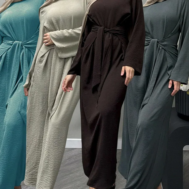Elegant Abaya Tie Waist Modest Luxury Abaya Long Sleeve Open Embroidered Abaya Turkish Dubai Formal Evening Lace Maxi Dress
Elegant Abaya Tie Waist Modest Luxury Abaya Long Sleeve Open Embroidered Abaya Turkish Dubai Formal Evening Lace Maxi Dress