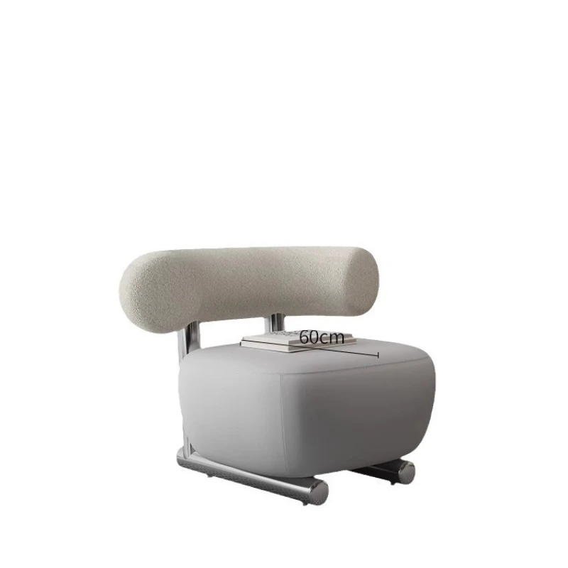 Nordic light luxury sleigh chair Italian small apartment living room lamb wool fabric sofa stainless steel single sofa
Nordic light luxury sleigh chair Italian small apartment living room lamb wool fabric sofa stainless steel single sofa
