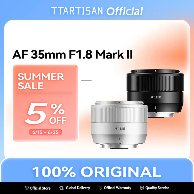 TTArtisan Auto Focus 35 мм F1.8 Mark II Prime объектив камеры для Fujifilm X XF X-E4 X-S20 XM5 X-H2S XT30 Sony E ZVE-10II Nikon ZFC
TTArtisan Auto Focus 35 мм F1.8 Mark II Prime объектив камеры для Fujifilm X XF X-E4 X-S20 XM5 X-H2S XT30 Sony E ZVE-10II Nikon ZFC
