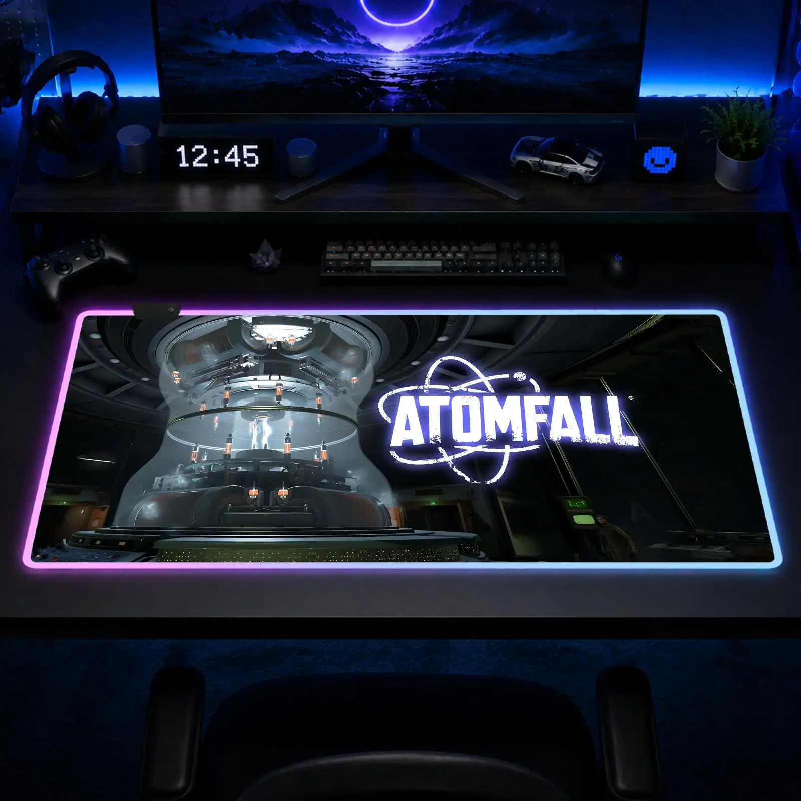 Atomfall Mouse Pad Gaming Anime Mouse Pad XXL RGB Desk Mats LED Table Pads Backlit Rubber Desktop