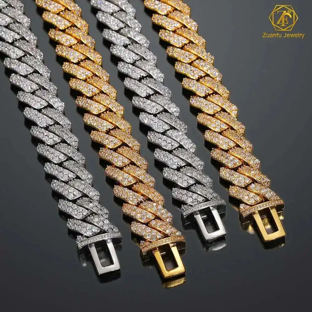 Factory Wholesale Direct 10mm 12mm 14mm Moissanite Cuban Chain Necklace Bracelet Hip Hop Style Vvs Diamond 925 Silver Cuban Link
Factory Wholesale Direct 10mm 12mm 14mm Moissanite Cuban Chain Necklace Bracelet Hip Hop Style Vvs Diamond 925 Silver Cuban Link