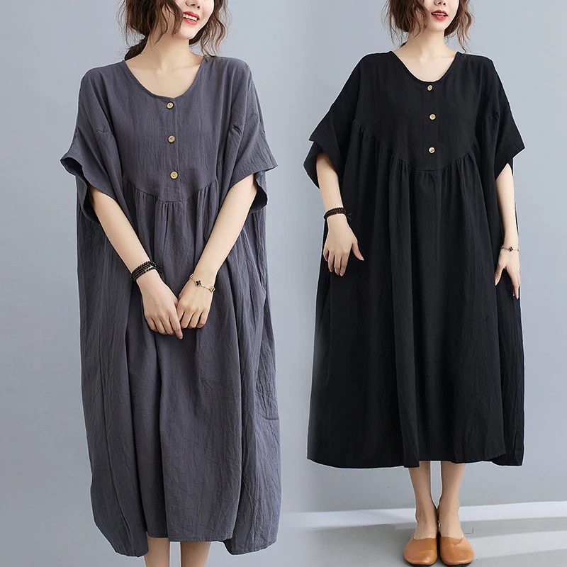 Свободное хлопково-льняное платье Batwing Sve Dr для женщин больших размеров, летнее повседневное удобное платье, закрывающее живот, цветное платье
Свободное хлопково-льняное платье Batwing Sve Dr для женщин больших размеров, летнее повседневное удобное платье, закрывающее живот, цветное платье