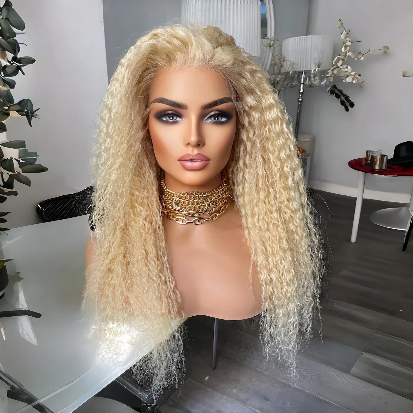 AIMEYA Blonde Lace Front Wig for Women 13x4 Synthetic Long Loose Curly Hair Natural Hairline Daily Wear Cosplay Wigs Pre Plucked
AIMEYA Blonde Lace Front Wig for Women 13x4 Synthetic Long Loose Curly Hair Natural Hairline Daily Wear Cosplay Wigs Pre Plucked