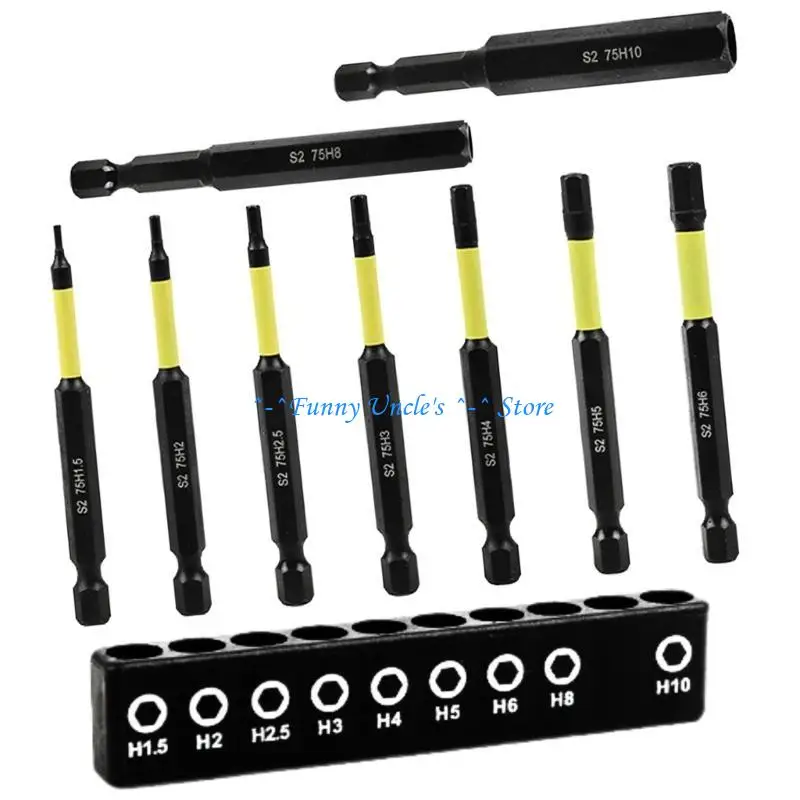 E7cd 9 пьеса длиной шестигранной головки Allen Drenches Drill Bit Set 1/4 -дюймовый хвостовик магнитный наконечник.
E7cd 9 пьеса длиной шестигранной головки Allen Drenches Drill Bit Set 1/4 -дюймовый хвостовик магнитный наконечник.