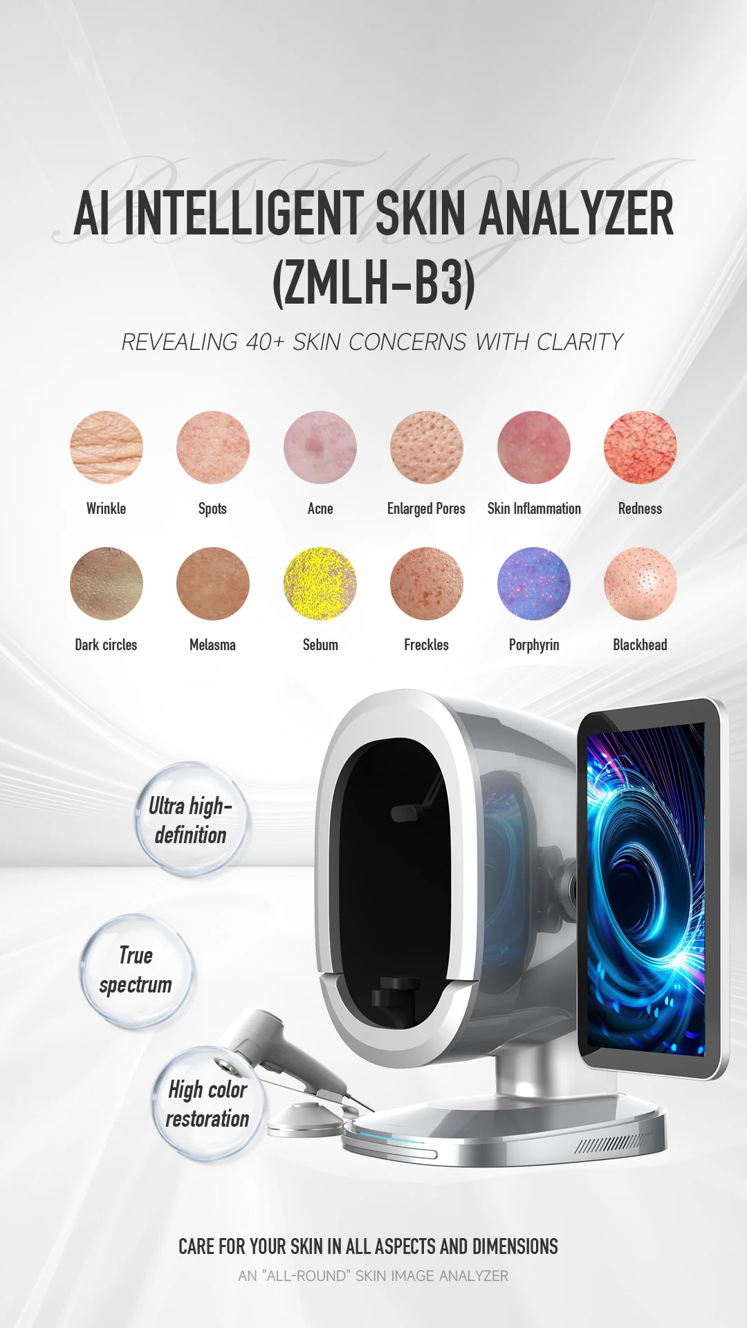2026 Newest Professional 3D Skin Analyzer Machine B3 Face Scanner Skin Analysis Machine
2026 Newest Professional 3D Skin Analyzer Machine B3 Face Scanner Skin Analysis Machine 