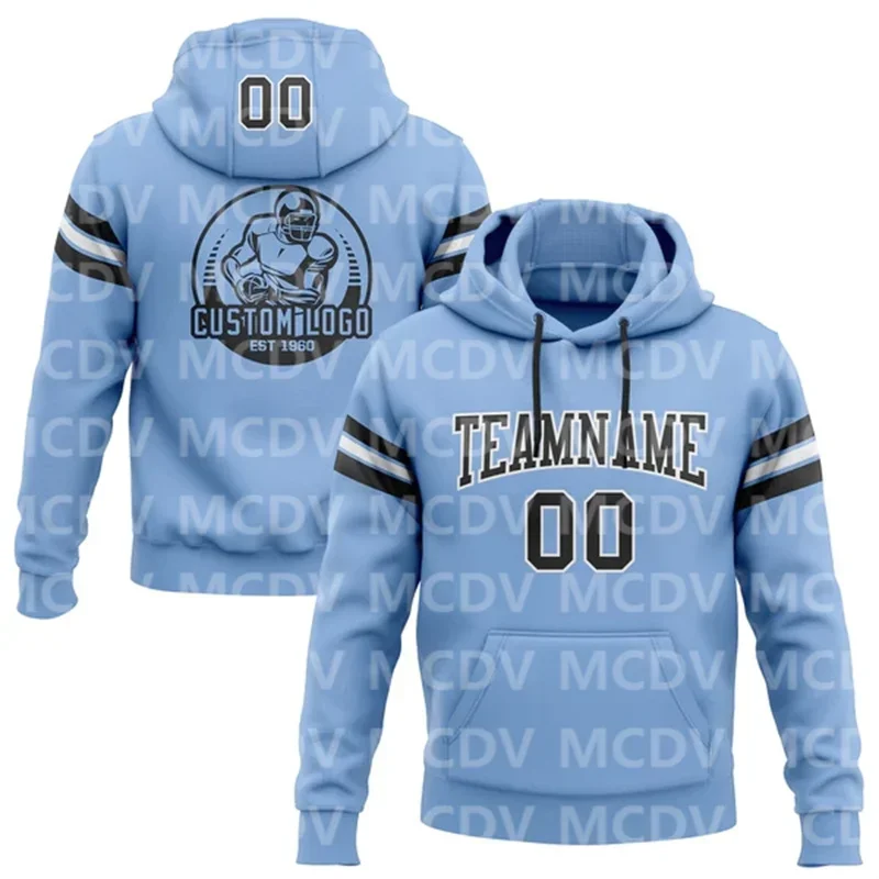 Custom Stitched Light Blue Black-White Football Pullover Sweatshirt Hoodie
Custom Stitched Light Blue Black-White Football Pullover Sweatshirt Hoodie