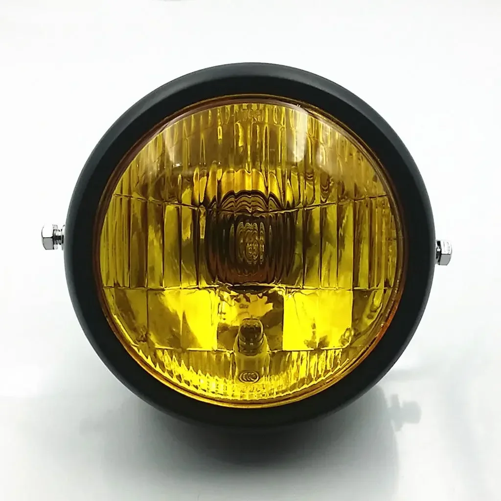 Black/Amber Motorbike Headlight Lamp For Cafe Racer CB Vintage Bike Custom Cruiser
Black/Amber Motorbike Headlight Lamp For Cafe Racer CB Vintage Bike Custom Cruiser