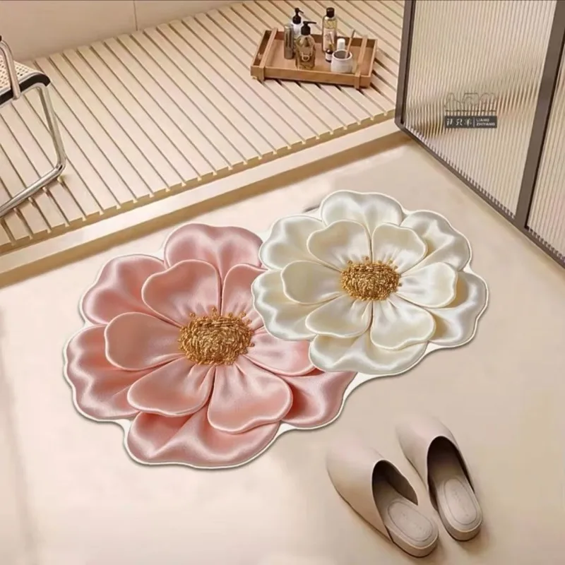 Modern Simple Flower Bathroom Mat, Diatom Mud Water Absorbent Non-Slip Floor Rug, Stain Resistant Easy Clean for Entrance Toilet
Modern Simple Flower Bathroom Mat, Diatom Mud Water Absorbent Non-Slip Floor Rug, Stain Resistant Easy Clean for Entrance Toilet
