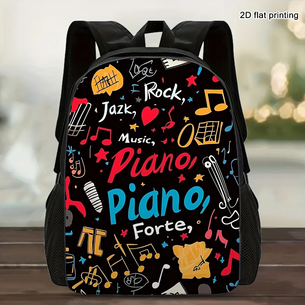 1 piece of music graffiti art (1) 2D flat print backpack - multifunctional polyester material, removable shoulder strap
1 piece of music graffiti art (1) 2D flat print backpack - multifunctional polyester material, removable shoulder strap