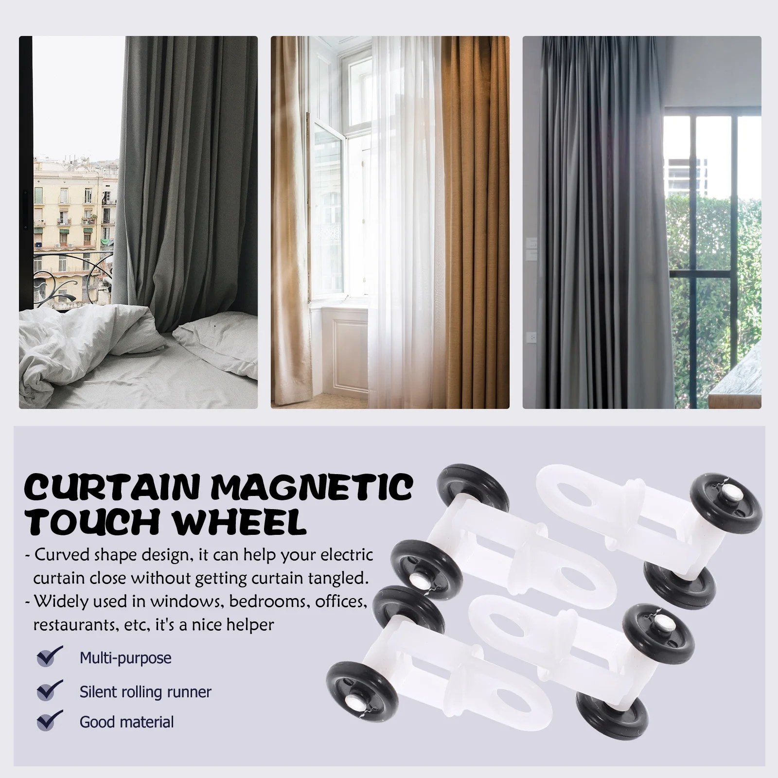 100pcs Curtain Pulley Sliding Wheel Track Curved Runners Strong Smooth Glide Large Rollers Noise
100pcs Curtain Pulley Sliding Wheel Track Curved Runners Strong Smooth Glide Large Rollers Noise