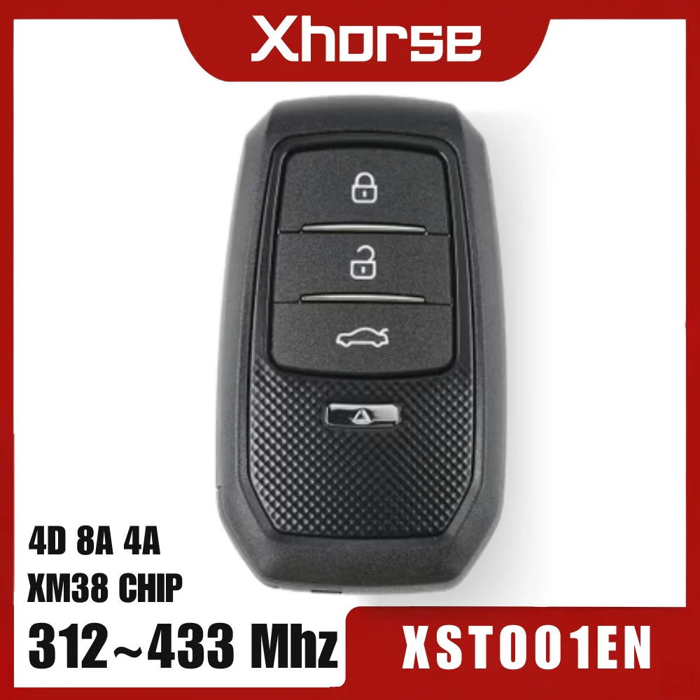Xhorse XSTO01EN Smart Remote Key for Toyota XM38 4D 8A 4A All in One 4 Buttons Key Compatible with xhore programmning machine
Xhorse XSTO01EN Smart Remote Key for Toyota XM38 4D 8A 4A All in One 4 Buttons Key Compatible with xhore programmning machine