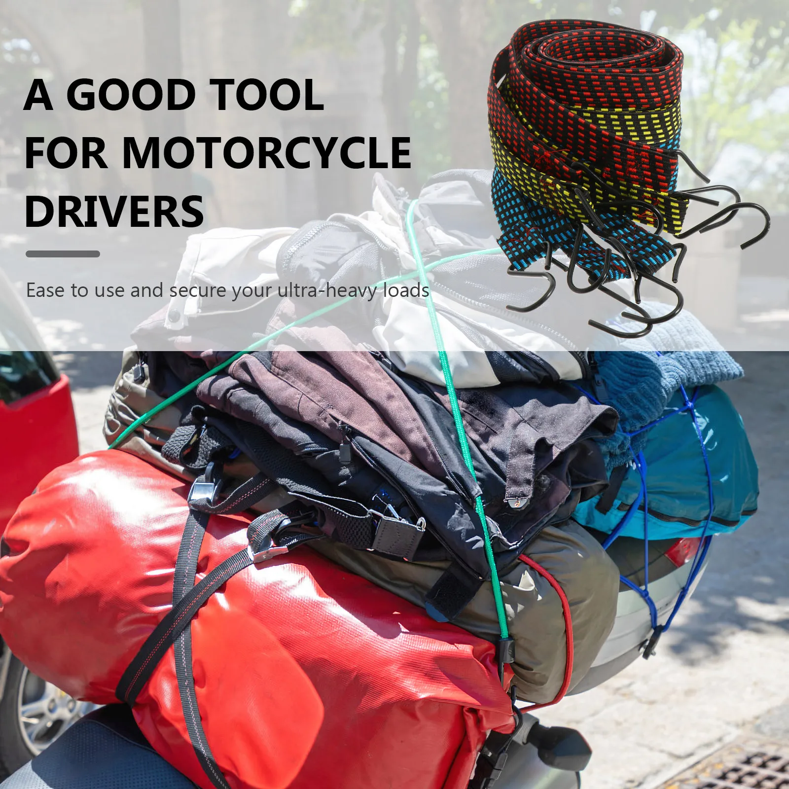 4pcs Cargo Binding Belt Motorcycle Trunk Strap Heavy Duty Elastic Fastening Belt Quick Release Tensioner Polyester Tightening
4pcs Cargo Binding Belt Motorcycle Trunk Strap Heavy Duty Elastic Fastening Belt Quick Release Tensioner Polyester Tightening