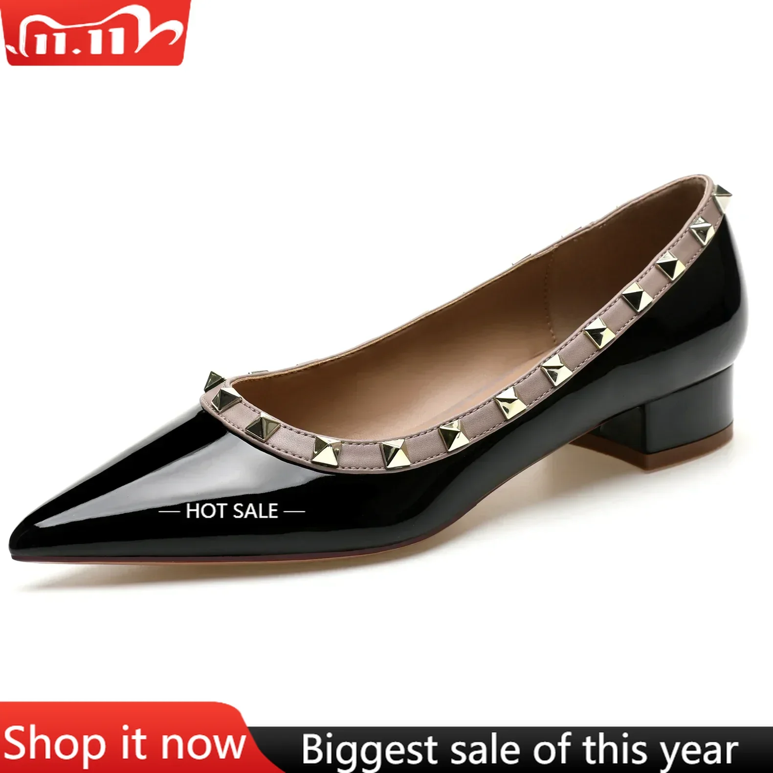 【Measure your feet length before order】Rivet Elegant Luxry Designer Woman Pump Pointy Toe Block High Heel Dress Shoes 78-CHC-33
【Measure your feet length before order】Rivet Elegant Luxry Designer Woman Pump Pointy Toe Block High Heel Dress Shoes 78-CHC-33