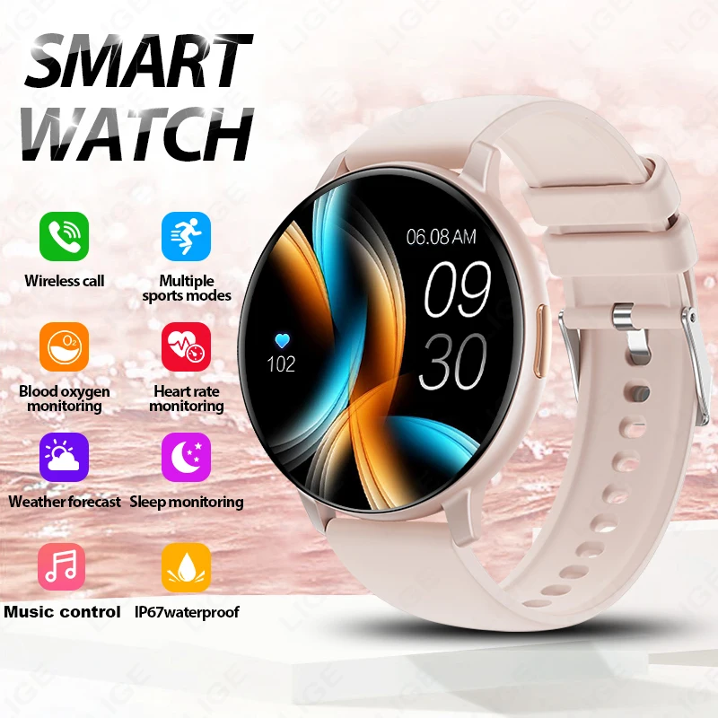 LIGE Fashion 1.38" HD Screen Smart Watch Women Bluetooth Call Heart Rate Health Monitor Sports Fitness Smartwatch For Men Women
LIGE Fashion 1.38" HD Screen Smart Watch Women Bluetooth Call Heart Rate Health Monitor Sports Fitness Smartwatch For Men Women